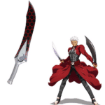 Fate Stay Night Archer mač crno-crvena verzija 65 cm