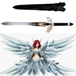 Fairy Tail Erza Titania metalna mač 103 cm