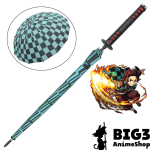 Demon Slayer Tanjiro ver 1 Kišobran katana (120 cm promjer otvorenog kišobrana + korice za kišobran)