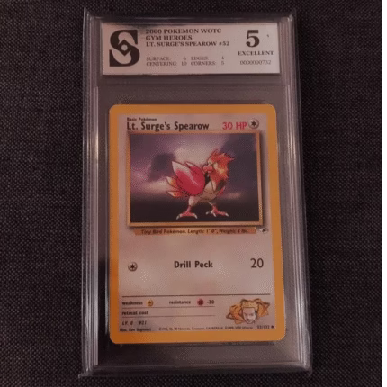 Pokemon Lt.Surges Spearow kolekcionarska ocjenjena kartica