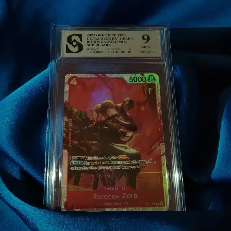 One Piece Zoro kolekcionarska ocjenjena karta One Piece Zoro kolekcionarska ocjenjena karta