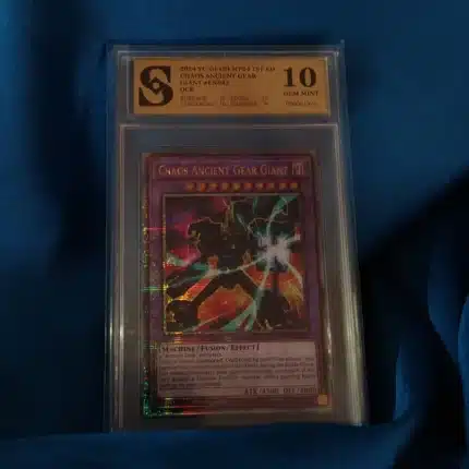 Yu Gi Oh Chaos Ancient Gear Giant kolekcionarska ocijenjena karta