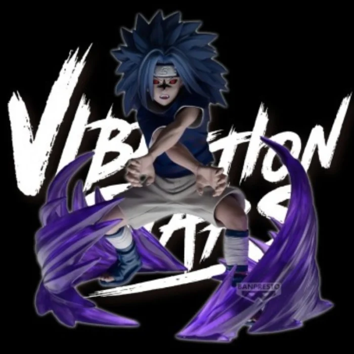 Banpresto Naruto Shippuden Sasuke Uchiha Vibration Stars figura 15cm